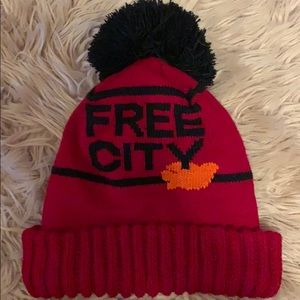 Free City Beanie with Pom Pom